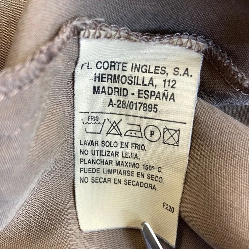 El Corte Ingles Shirt Jacket Womens Large Gray 4-Pocket‎ Longline Shacket